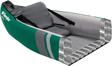 Каное Sevylor Adventure Plus надувне каное для 2 осіб 1 дитини, складне байдарка з міцною зовнішньою оболонкою з поліестеру, висока стійкість на воді. Одномісне