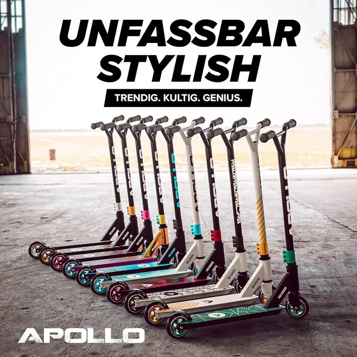 Самокат Apollo Stunt Scooter - Genius Pro Міцний дитячий самокат з шарикопідшипниками ABEC 9 Трюковий самокат, самокат-кік, міцний