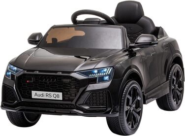 Дитячий автомобіль - Електромобіль Audi RS Q8 - ліцензійний - акумулятор 12V7A та 2 двигуни - 2.4Ghz MP3 шкіра Єва (чорний)
