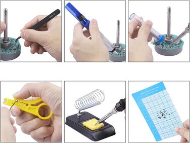 Набір електричних паяльників - набір паяльників 80 Вт, на паяльнику, регульована температура 180 - 480 з ручкою паяльника, паяльни