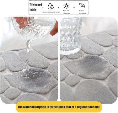 Комплект килимків для ванної кімнати, 3 предмети нековзний килимок для душу, м&39який абсорбуючий килимок для душу, килимок для ванни 40x60 см, килимок для туалету 40x50 см, маленький килимок для ванни 50x80 см (зелений)