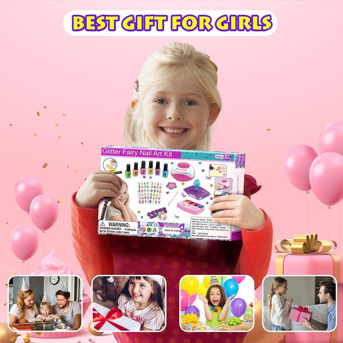 Студія нігтів LemonDream, подарунки для дівчаток 7-12 років, лак для нігтів, дитячі іграшки, подарунки, макіяж, на день народження, Різдво, Хелловін, вечірку