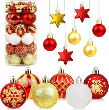 Набір із 40 предметів різдвяних кульок YUEJIDZ