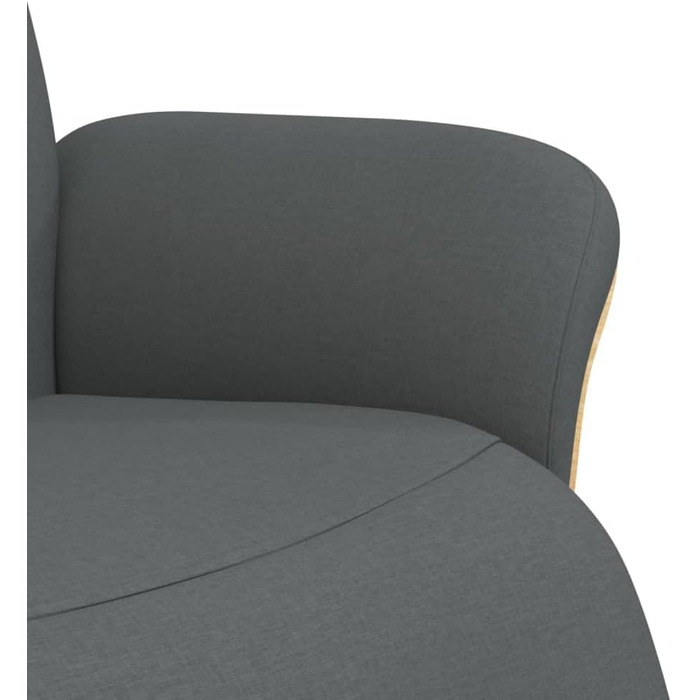 Крісло-реклайнер vidaXL, обертове крісло зі спинкою та підставкою для ніг, крісло для телевізора з функцією відкидання, шезлонг, м&39яке крісло, темно-сіра тканина