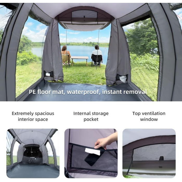 Необхідний аксесуар для пікніків - Автотент Heckzelt Водонепроникний, підходить для всіх моделей авто UA238