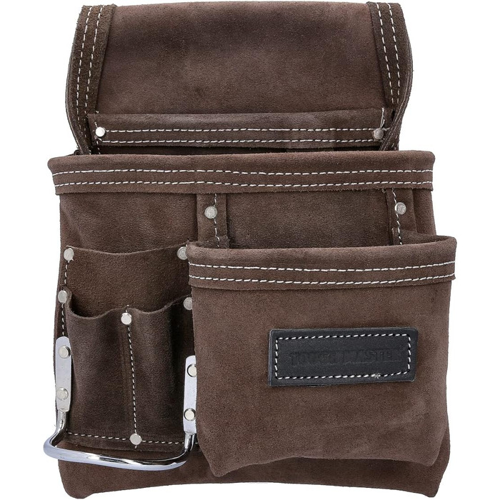 Сумка для інструментів з ременем, 3 багатофункціональні кишені, замшева сумка для цвяхів, органайзер для будівельників, теслярів,