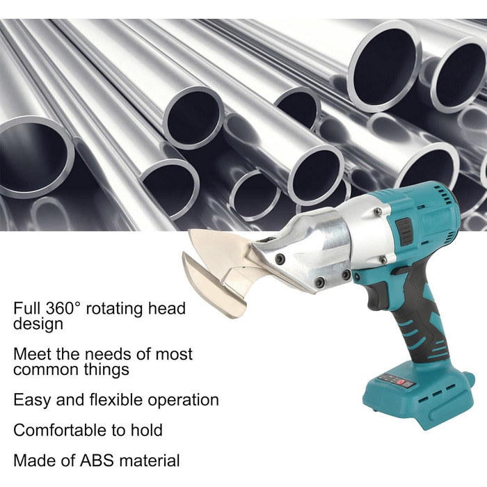 Акумуляторні електричні ножиці, Акумуляторні ножиці по металу, Abs, Акумуляторні електричні ножиці по металу, Головка, що обертається на 360, Міцні, Практичні, Abs, Електричні ножиці по металу, Електричні ножиці по металу