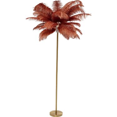 Підлоговий світильник Kare Design Feather Palm Rusty, червоний, 165 см, декоративна лампа для вітальні (лампа не входить у комплект)