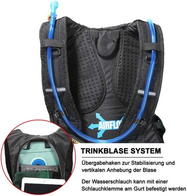 Велосипедний рюкзак Toptrek 18L Ultralight велосипедний рюкзак з дощовиком та чохлом для шолома Гідратаційний рюкзак Водонепроникний велосипедний рюкзак Спортивний рюкзак Гідратаційний рюкзак для чоловіків MTB чорний