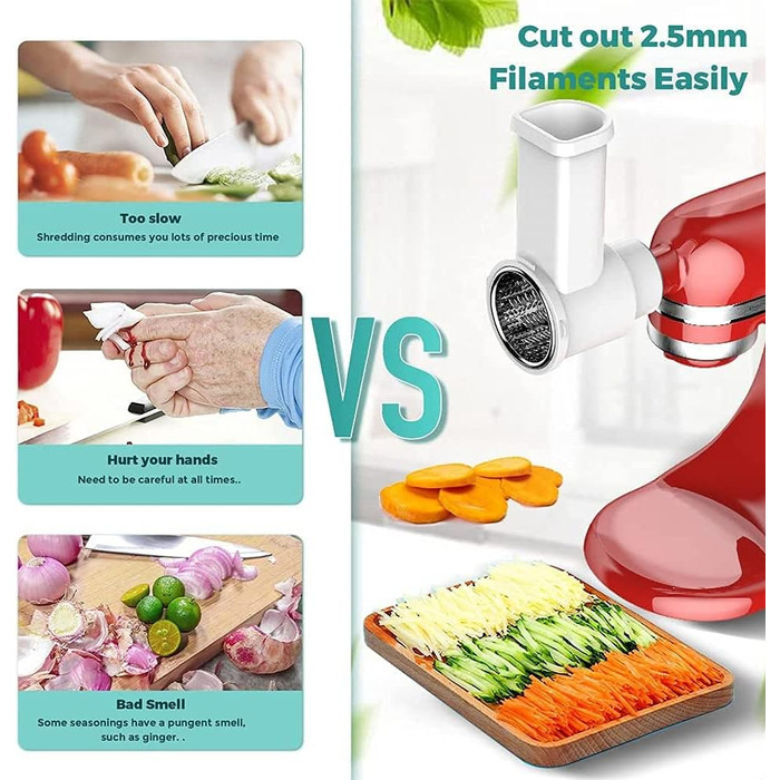 Насадки-подрібнювачі Jikoiuty Slicer, Свіжі овочі для приготування овочів для кухні, Салатниця зі щітками для чищення