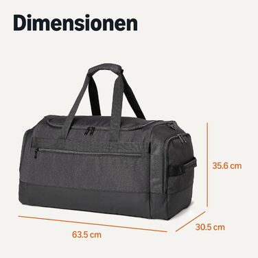 Ручна сумка Storeo Essentials, легка, з відділенням для мокрих речей та взуття, 63,5 см, чорна