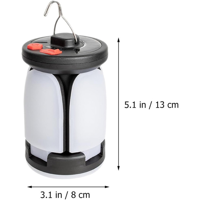 Сонячний кемпінговий світильник Luxshiny, світлодіодний світильник для намету з ABS-пластику з гачком, багатофункціональний зовнішній світильник для кемпінгу, саду та надзвичайних ситуацій