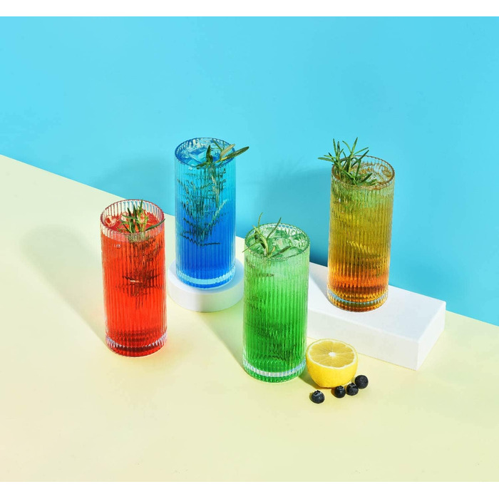 Набір коктейльних келихів ALINK з 4 шт. , келихи для пива, склянки для води, келихи для лонг-дрінку, склянки для пиття, склянки дл