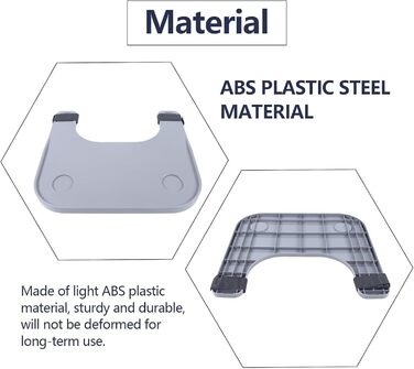 Піднос для інвалідного візка, універсальний піднос для ніг з 2 підстаканниками потовщення розширення Знімний піднос для колін для їжі, читання, роботи