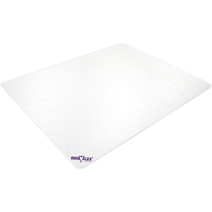 Великий екологічний килимок для офісних крісел Marvelux для килимового покриття 116 x 130 см - Екологічний килимок для захисту підлоги з рафінованого полімеру - Прямокутний прозорий килимок для офісних крісел