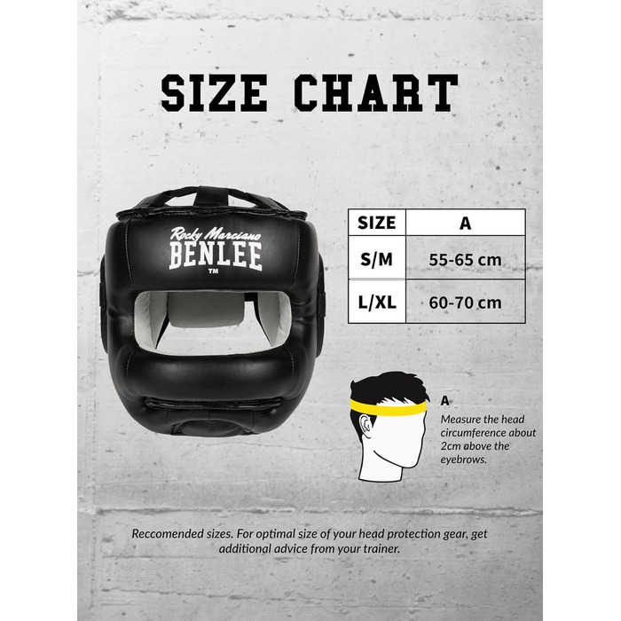 Захист для голови BENLEE зі штучної шкіри FACESAVER чорний, розмір S/M