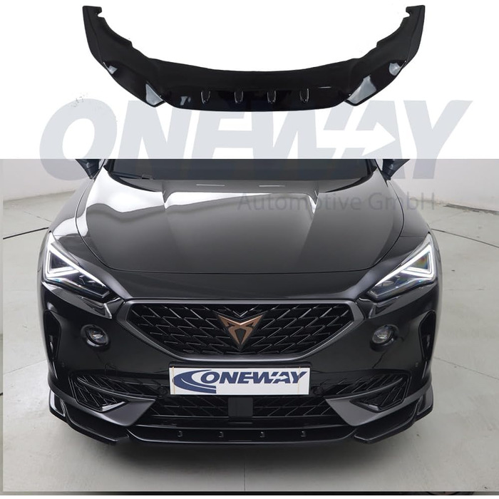 Передній спойлер для губ, сумісний з Cupra Formentor 2020 з глянцевим ABE TV Black Glossy