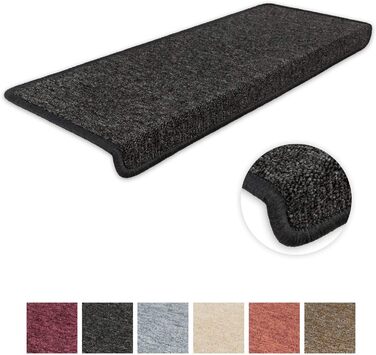 Килимки для сходів Kettelservice-Metzker Monza прямокутні одномісні та SparSet Anthracite 15 шт.