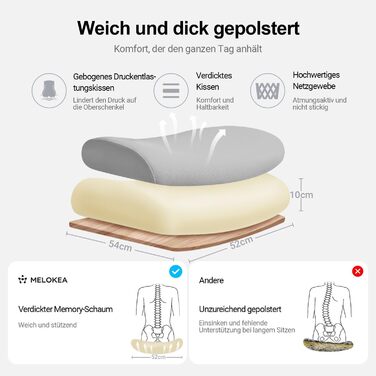 Ергономічне офісне крісло з регульованим підголівником, сітчасте робоче крісло, складні підлокітники, широке сидіння, функція гойдання, відповідає стандарту EN 1335, вантажопідйомність 200 кг, сірий колір