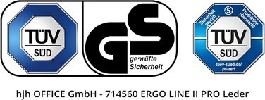 Офісне крісло Ergo LINE II PRO, 71 x 45 x 60 см, натуральна шкіра / алюміній, чорний