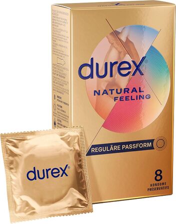 Презервативи Durex Natural Feeling, без латексу, 8 шт