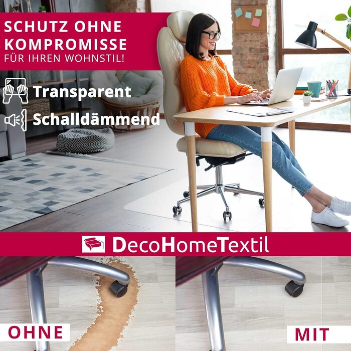 Захисний килимок для підлоги без запаху, килимок для офісного крісла зі скошеним V-подібним краєм, прямокутний, 100 x 140 см, злегка матовий, прозорий, протиковзкий килимок для крісла, можна прати, килимок для підлоги 140 x 100 см (прямокутний)