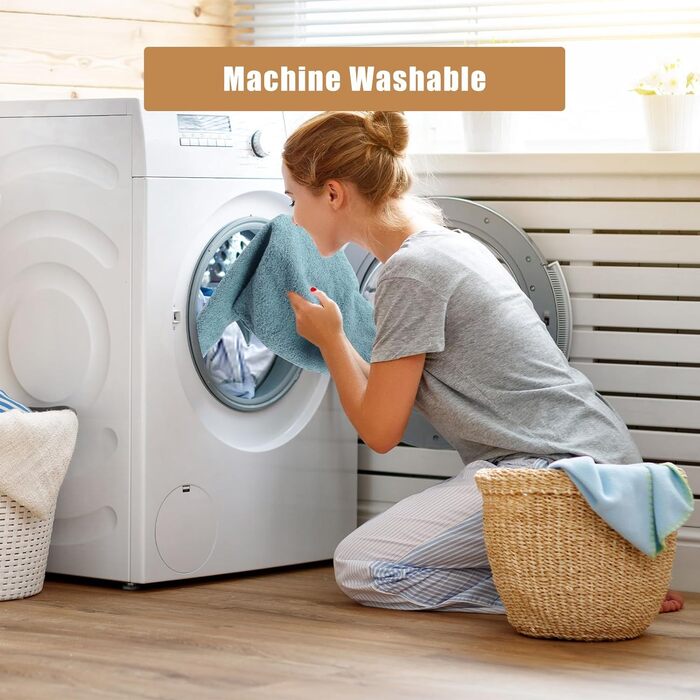 Набір рушників SEMAXE з 18 шт. включає 6 банних рушників, 6 рушників для рук, 6 фланелей, 100 бавовна, банні рушники з петельками