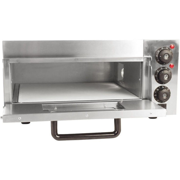 Електрична піч для піци з нержавіючої сталі з каменем для піци 1 камера 2000 Вт кам'яна піч з шамотним каменем