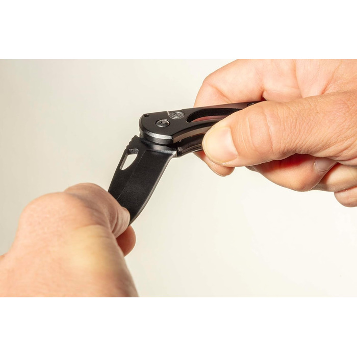 Ніж для відпочинку зі складним гладким лезом I 4288000 I Універсальний ніж для відпочинку для хобі та кемпінгу, чорний прямий клин