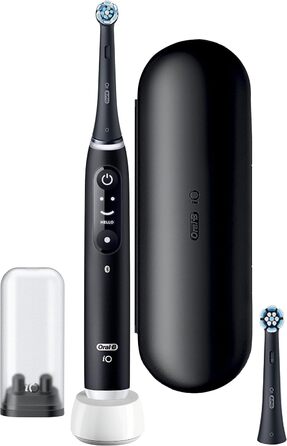 Електрична зубна щітка Oral-B iO 6N, чорна, Bluetooth, 2 щітки, 1 дорожній кейс