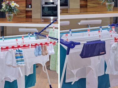 Підлогова сушильна машина Leifheit Pegasus 180 Solid Plus зі стійкою підставкою, сушильна машина для довгого прання, крилата сушил