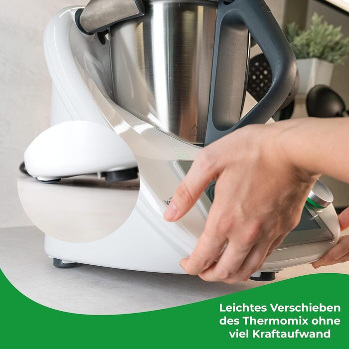 Глайди WunderSlider X для Thermomix TM6 & TM5 Розсувна дошка альтернатива Thermomix З магнітним кріпленням Невидимі слайдери, такі як ролетна дошка (біла) TM6 / TM5 біла