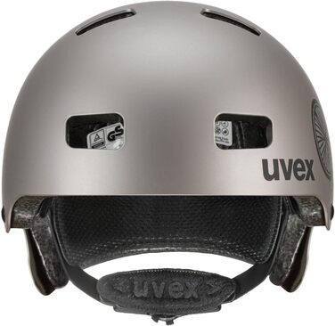 Міцний дитячий шолом для дітей - індивідуальне регулювання розміру - оптимізована вентиляція - дубовий коричнево-восьминіг матовий