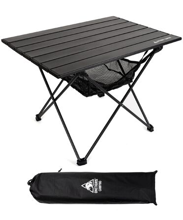 Стіл для кемпінгу OneTigris SWIFLY, алюмінієвий, складаний, маленький розкладний стіл, надлегкий портативний вуличний стіл, складний стіл, вантажопідйомність до 30 кг для використання на свіжому повітрі, для походів (56x40,5x39,5 см)