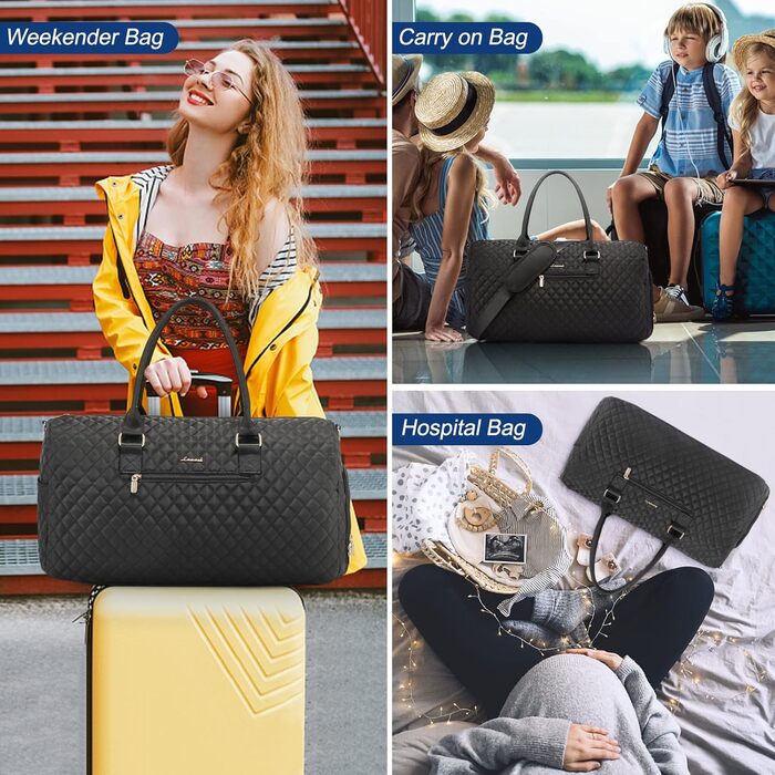 Спортивна сумка Дорожня сумка жіноча, сумка вихідного дня для подорожей, сумка-клініка для пологів з туалетною сумкою, відділенням