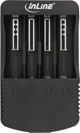 Зарядний пристрій InLine 01287L для літієвих та нікель-кадмієвихнікель-металгідридних акумуляторів з функцією зовнішнього акумулятора (зовнішнього акумулятора)