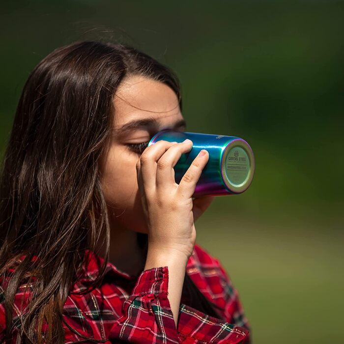 Дитячі стаканчики Greens Steel з нержавіючої сталі - Веселка, 300 мл Преміальні склянки для пиття Без пластику Штабелюваний, міцний та багаторазовий набір для пиття Ідеально підходить для дітей Стійкий до подряпин, нековзний, 300 мл (упаковка з 4 шт. , Ве