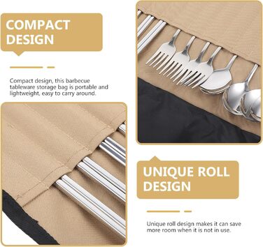 Набір столових приборів для кемпінгу CALLARON із сумкою, що згортається, легкий нейлоновий посуд для пікніка для походів, барбекю та використання на свіжому повітрі