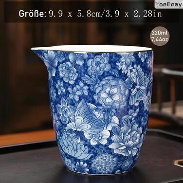 Преміальний синьо-білий порцеляновий чайний набір, 11-предметний вінтажний китайський керамічний чайний сервіз, портативний дорожній чайний набір кунг-фу, подарункова упаковка у валізу - ідеально підходить для любителів чаю