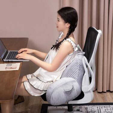 Подушка для читання, м&39яка плюшева подушка для спини з ручкою та кишенею, подушка для читання для дітей та дорослих, подушка для спинки дивана, ігрова, телевізійна, розслаблюючі подарунки (кремова, 80 x 50 см) Кремового кольору 80x50 см