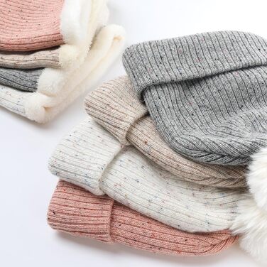 Дитячий зимовий комплект OZERO (6-12 років) - в&39язана шапка, шарф-петля, терморукавички з флісовою підкладкою, нековзні рукавички, теплий комплект із 3 предметів для хлопчиків та дівчаток, для ігор на вулиці та дитячого садка, бежевий