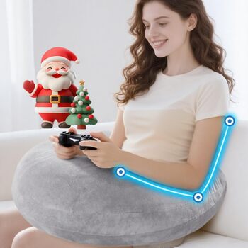 Подушка для читання/ігор у ліжку, для дорослих та дітей подушка для колінного столу для сидіння в ліжку/дивані/на підлозі компактна подушка-підлокітник для читання/ігор/роботи/в&39язання гачком для покращення сірого кольору.