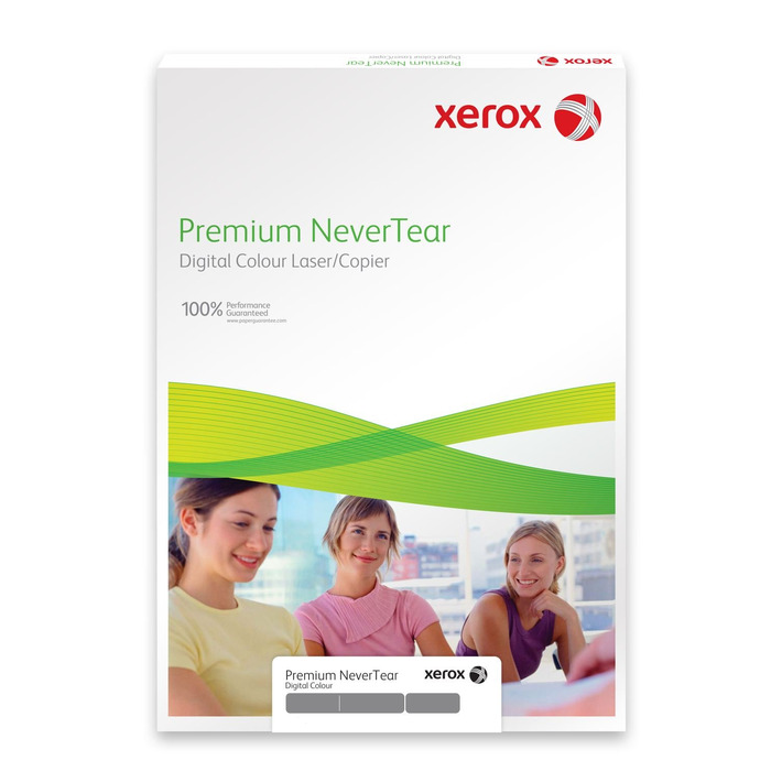 Пластиковий папір Xerox Premium NeverTear 003R98057 - A3 297 x 420 мм, 125 г/м - Спеціальний папір для лазерних принтерів та копіювальних апаратів - 100 аркушів - Білий A3 420 x 297 мм 95 MIC