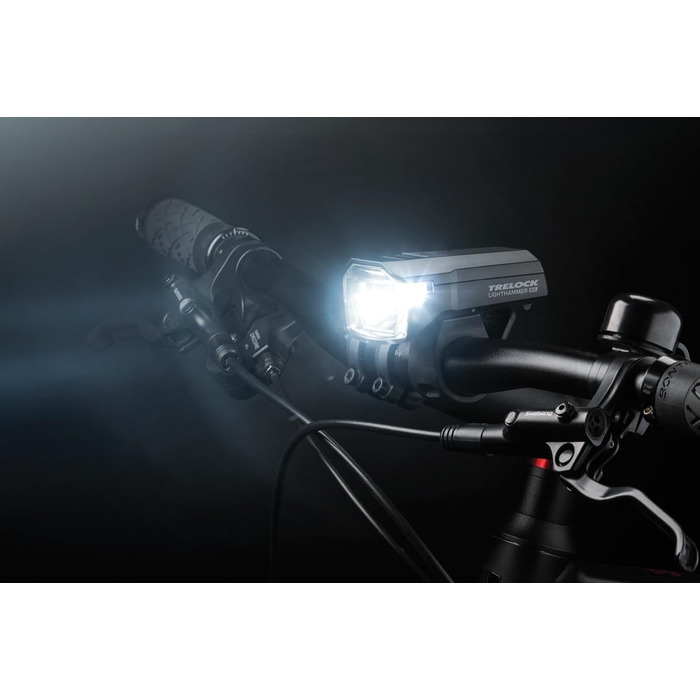Комплект велосипедних ліхтарів TRELOCK LS 480 LIGHTHAMMER 80 LUX задній ліхтар LS740 з функцією стоп-сигналу Функція заряджання через USB Видимість 100 м Світлодіодний індикатор заряду батареї Схвалено StVZO