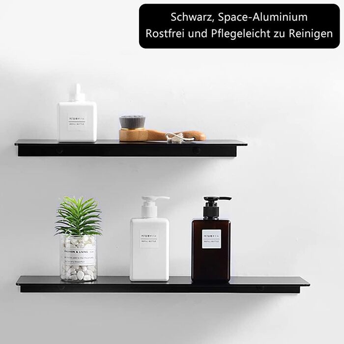 Полиця для душу Bestdon Полиця для душу без свердління, 2 шт. Полиця для ванної кімнати, Полиці для душових кошиків Алюмінієва сам