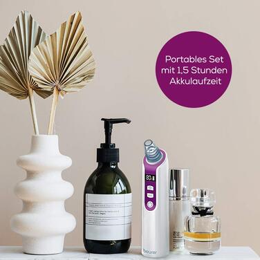 Очищувач пор, електричний засіб для глибокого очищення пор, 5 рівнів інтенсивності та 3 окремі насадки, підходить для всіх типів шкіри, (1 упаковка) Одноразова, 41