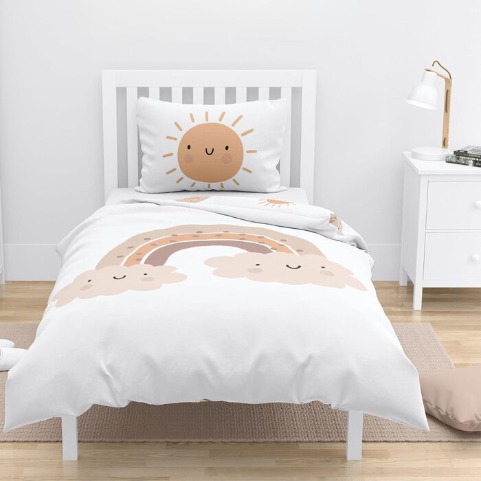 Дитяча постільна білизна бобер/фланель - Дитяча постільна білизна Little Sunrise м'яка та затишна для дівчаток та хлопчиків - 100