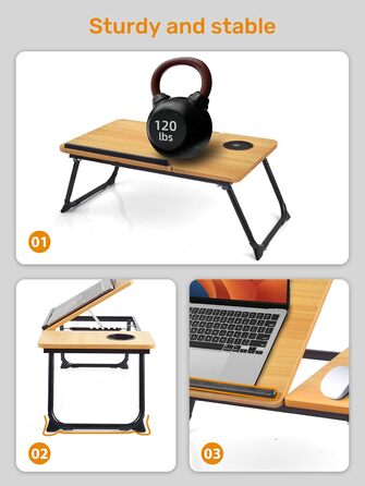 Письмовий столик на колінах (коричневий)