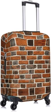 Чохол для валізи Цегляна стіна з еластичної тканини, захисний від подряпин та пилу, чорний, розмір 85 см