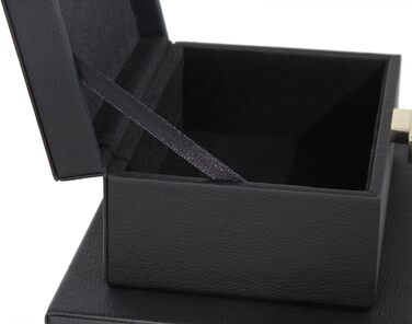 Шкатулки для ювелірних виробів HofferRuffer зі штучної шкіри, декоративні скриньки для зберігання, органайзери для аксесуарів із золотистою фурнітурою, класична чорна веганська шкіра, набір з 2 шт.